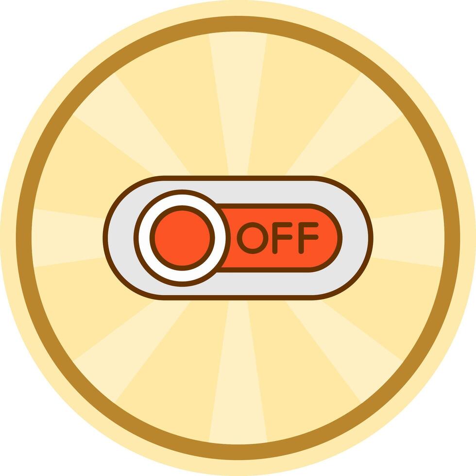 Off Comic circle Icon vector