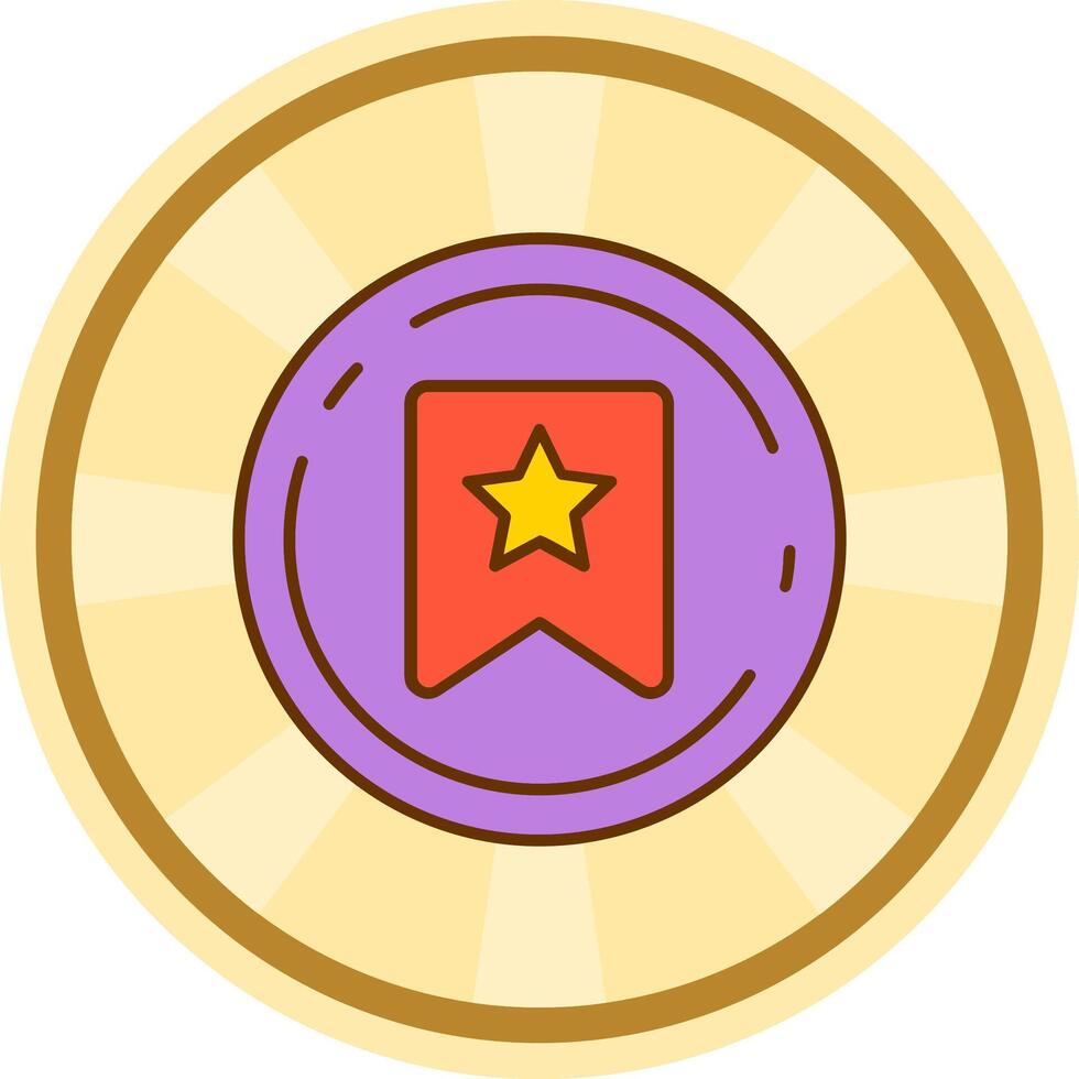 Bookmark Comic circle Icon vector