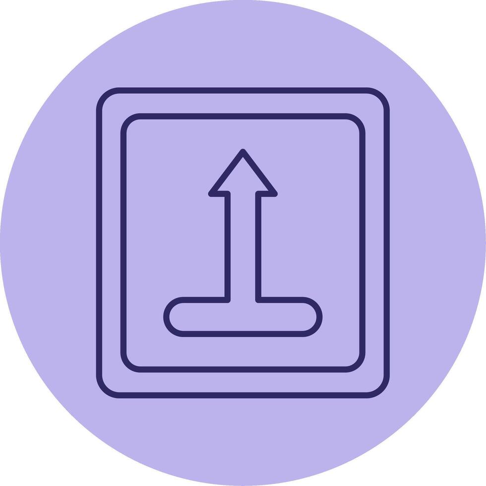 Merge Line Circle Multicolor Icon vector