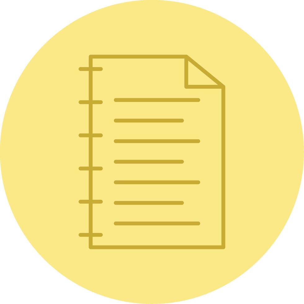 Notebook Line Circle Multicolor Icon vector