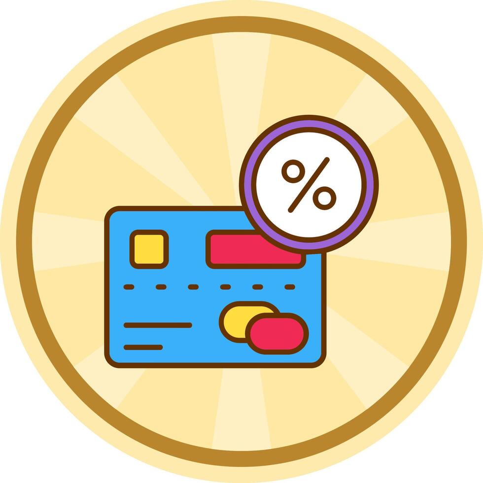 Percentage Comic circle Icon vector