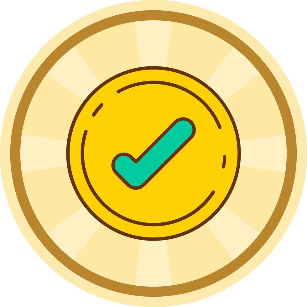 Accept Comic circle Icon vector