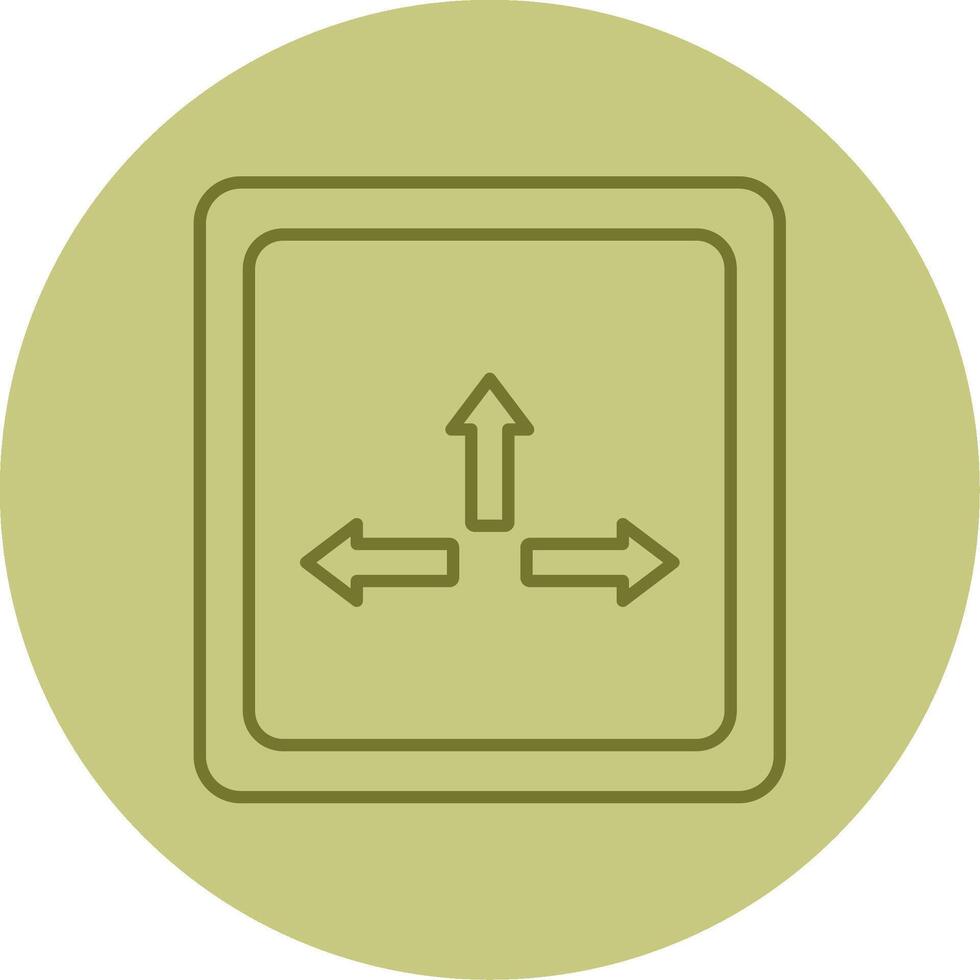Resize Line Circle Multicolor Icon vector