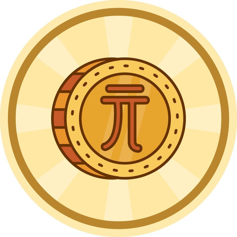 New taiwan dollar Comic circle Icon vector