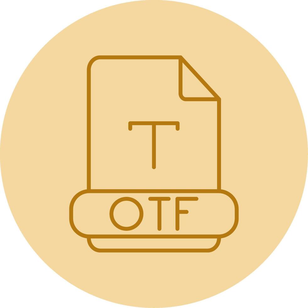 Otf Line Circle Multicolor Icon vector