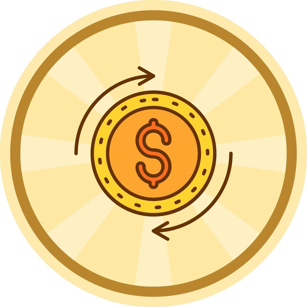 Dollar Comic circle Icon vector