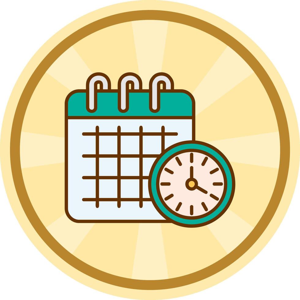 Timetable Comic circle Icon vector