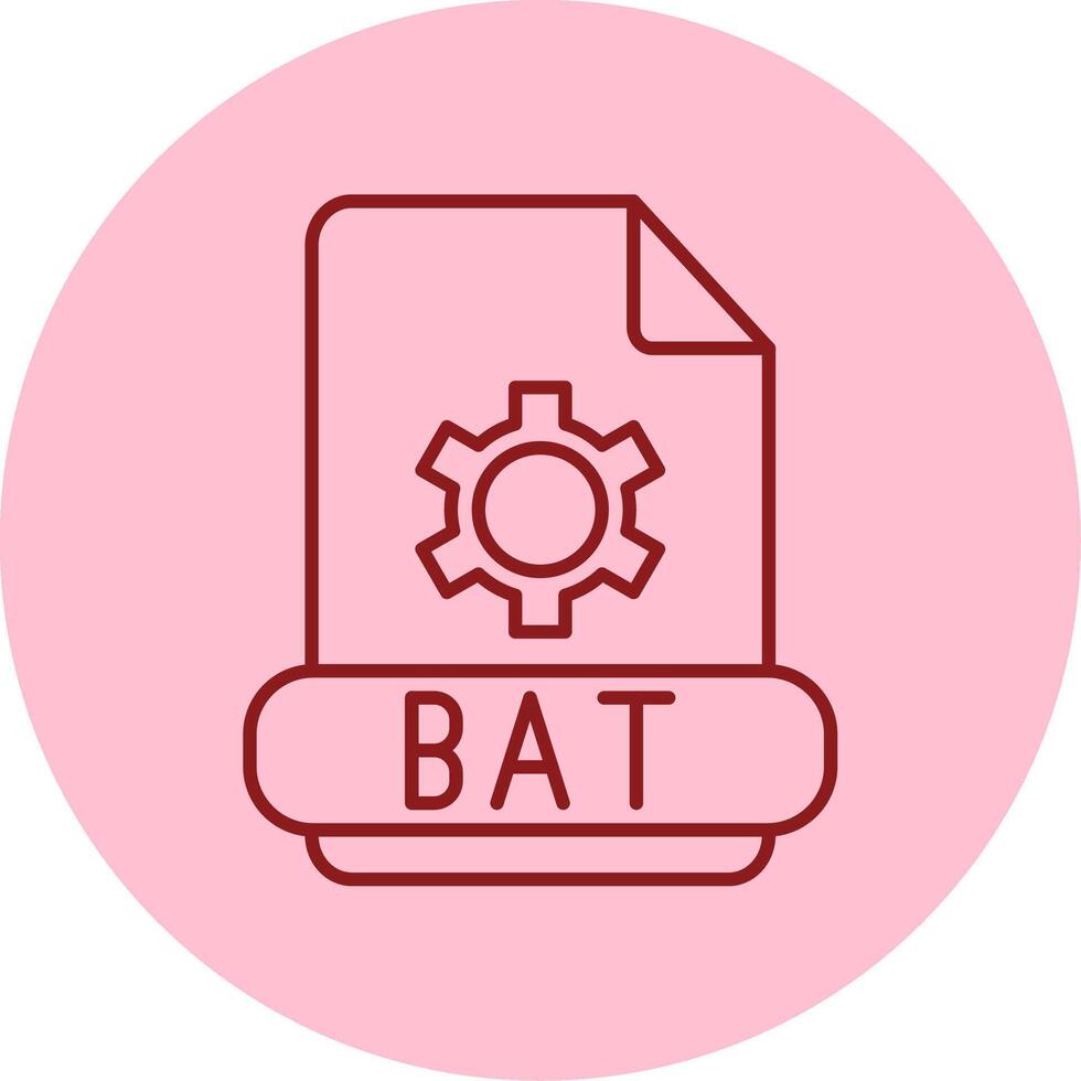 Bat Line Circle Multicolor Icon vector