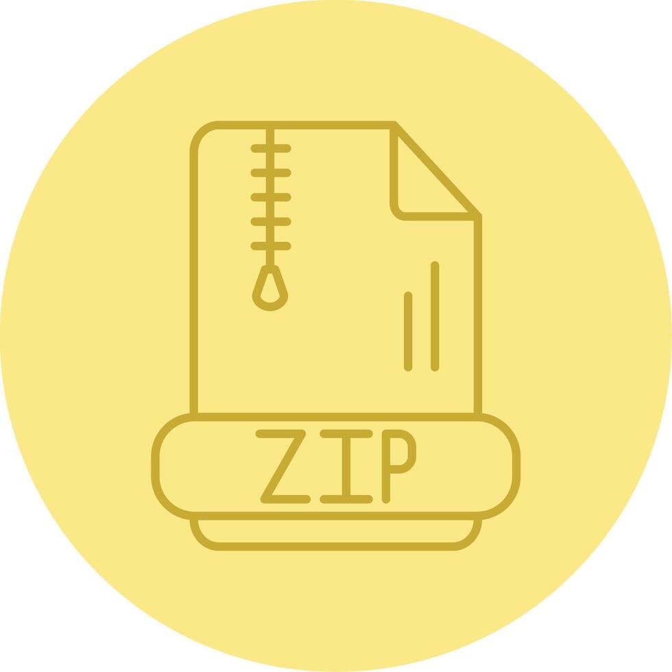 Zip Line Circle Multicolor Icon vector