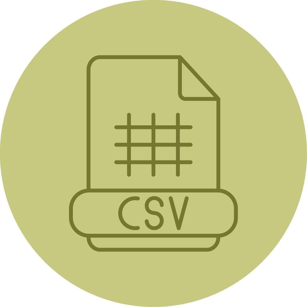 csv línea circulo multicolor icono vector