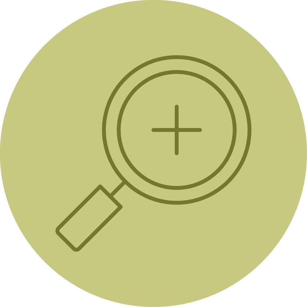 Zoom In Line Circle Multicolor Icon vector