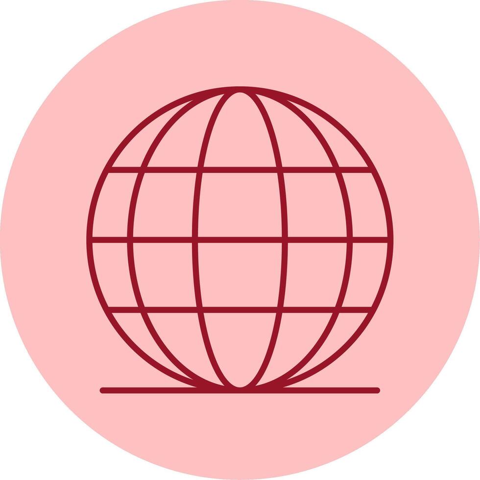 Worldwide Line Circle Multicolor Icon vector