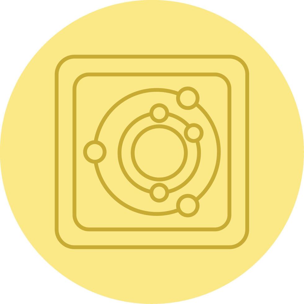 Radar Line Circle Multicolor Icon vector