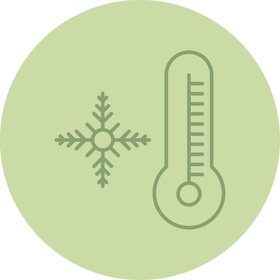 Snowflake Line Circle Multicolor Icon vector