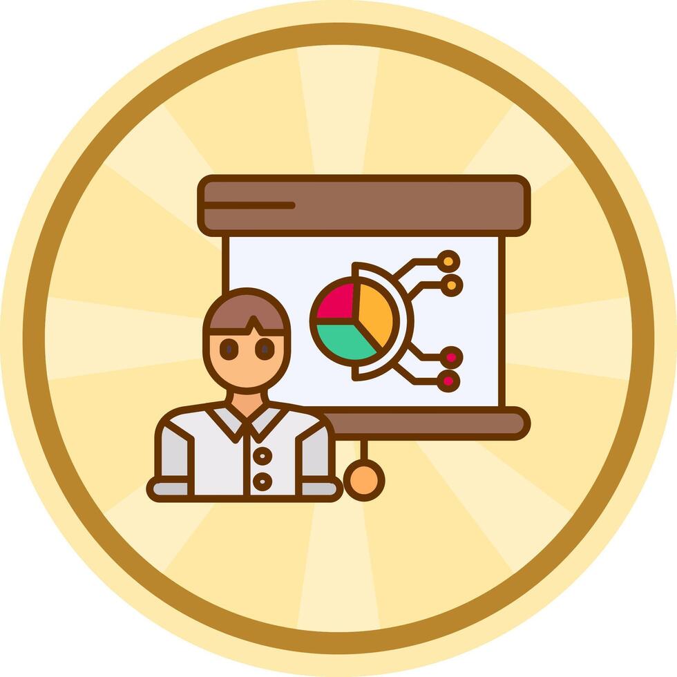 Presentation Comic circle Icon vector