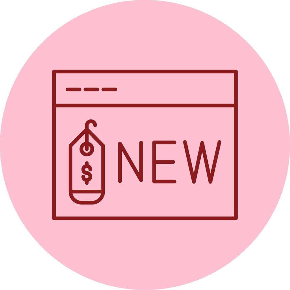 New Item Line Circle Multicolor Icon vector