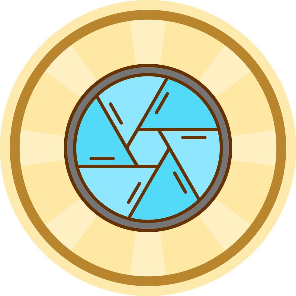 Shutter Comic circle Icon vector