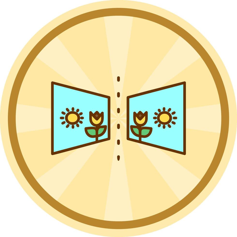 Flip Comic circle Icon vector