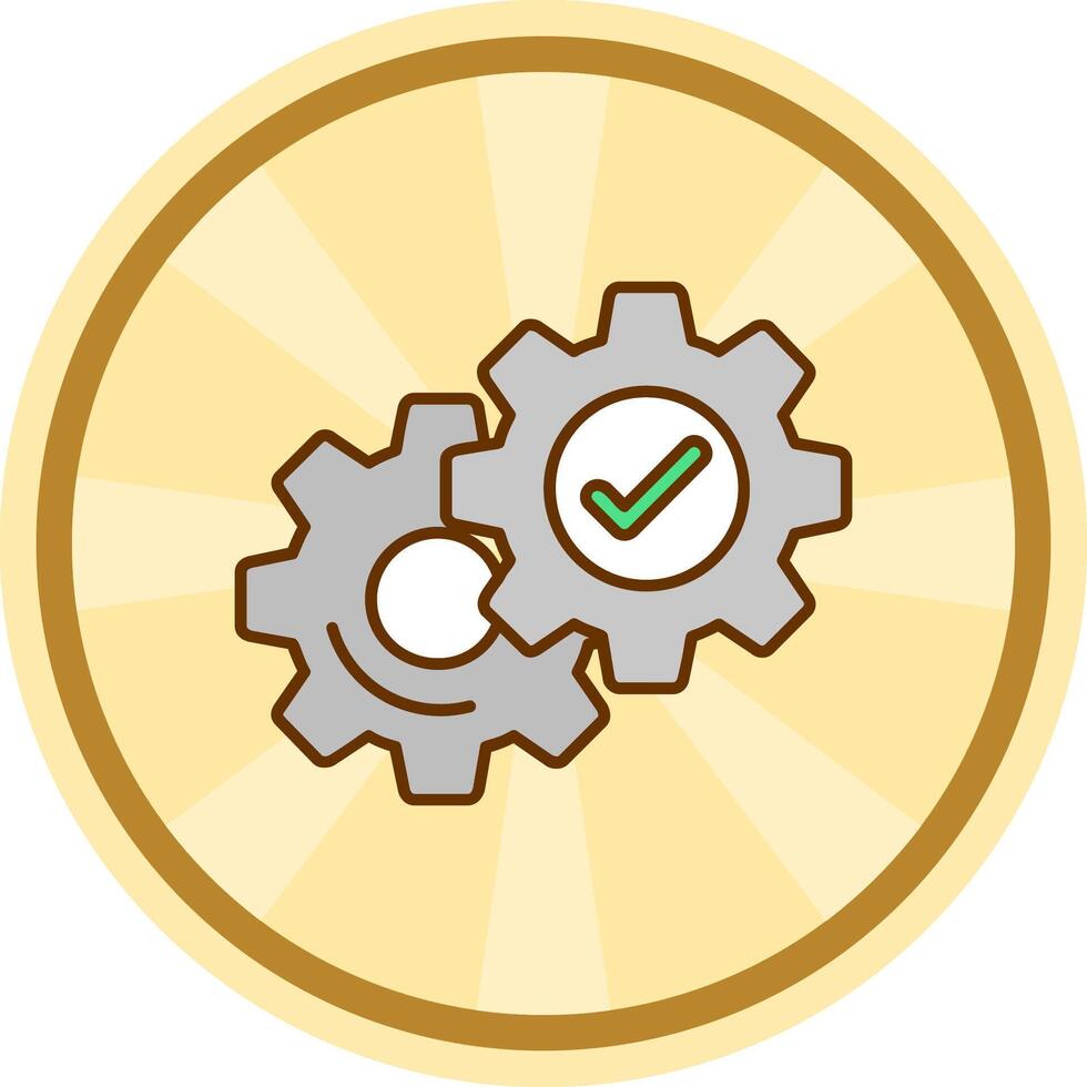 Setting Comic circle Icon vector