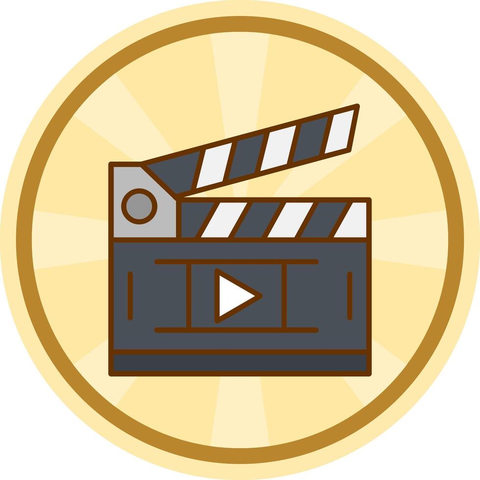 Movie Comic circle Icon vector