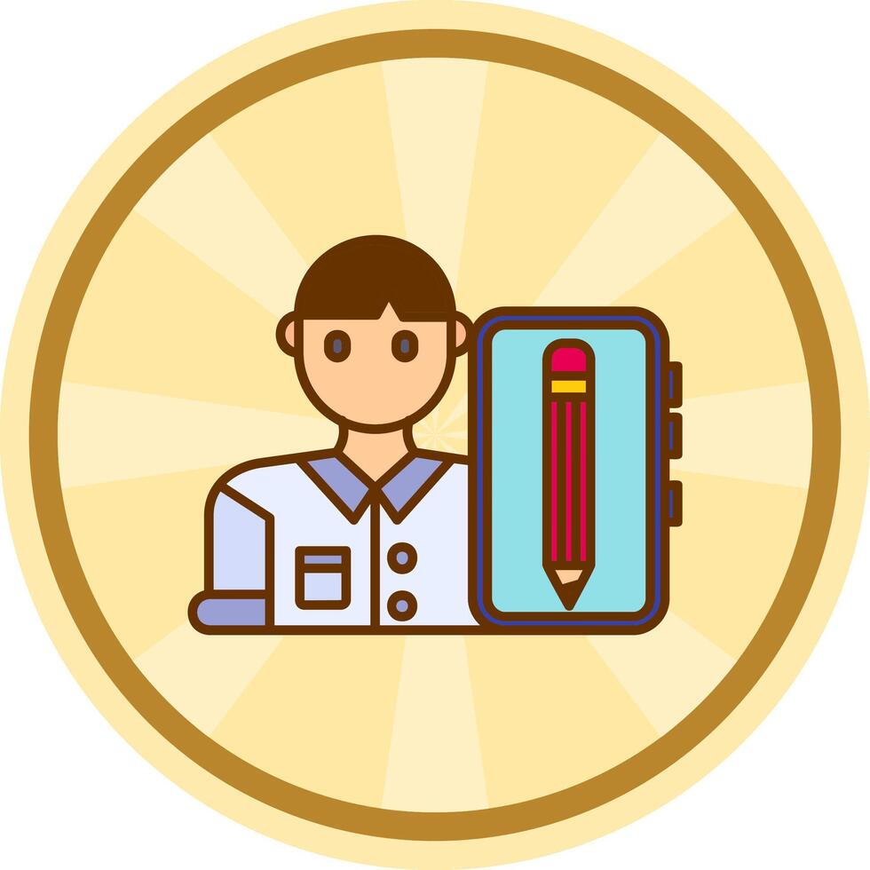 Blogger Comic circle Icon vector