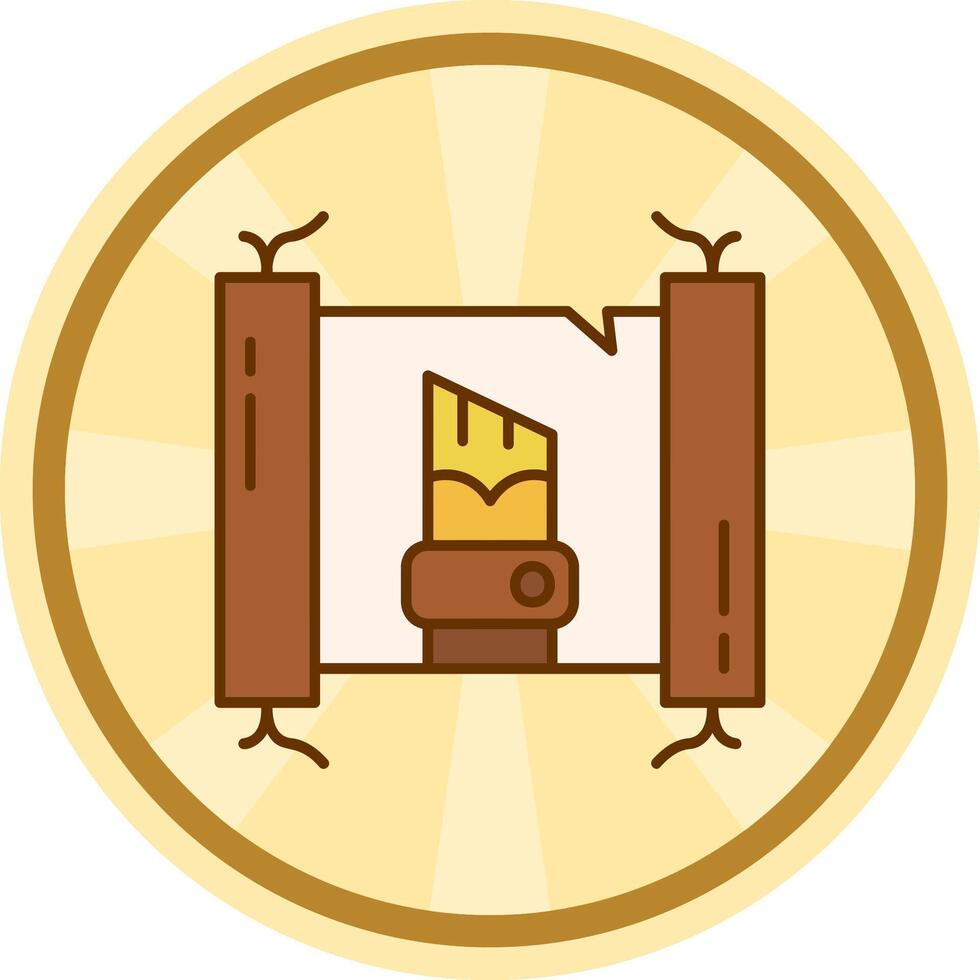 Caligraphy Comic circle Icon vector