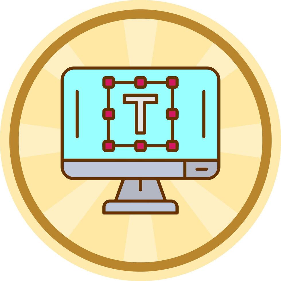 Text editor Comic circle Icon vector