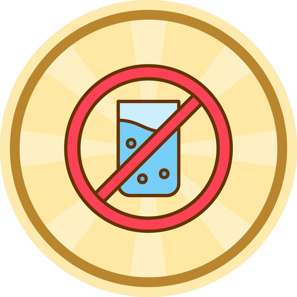 No drink Comic circle Icon vector