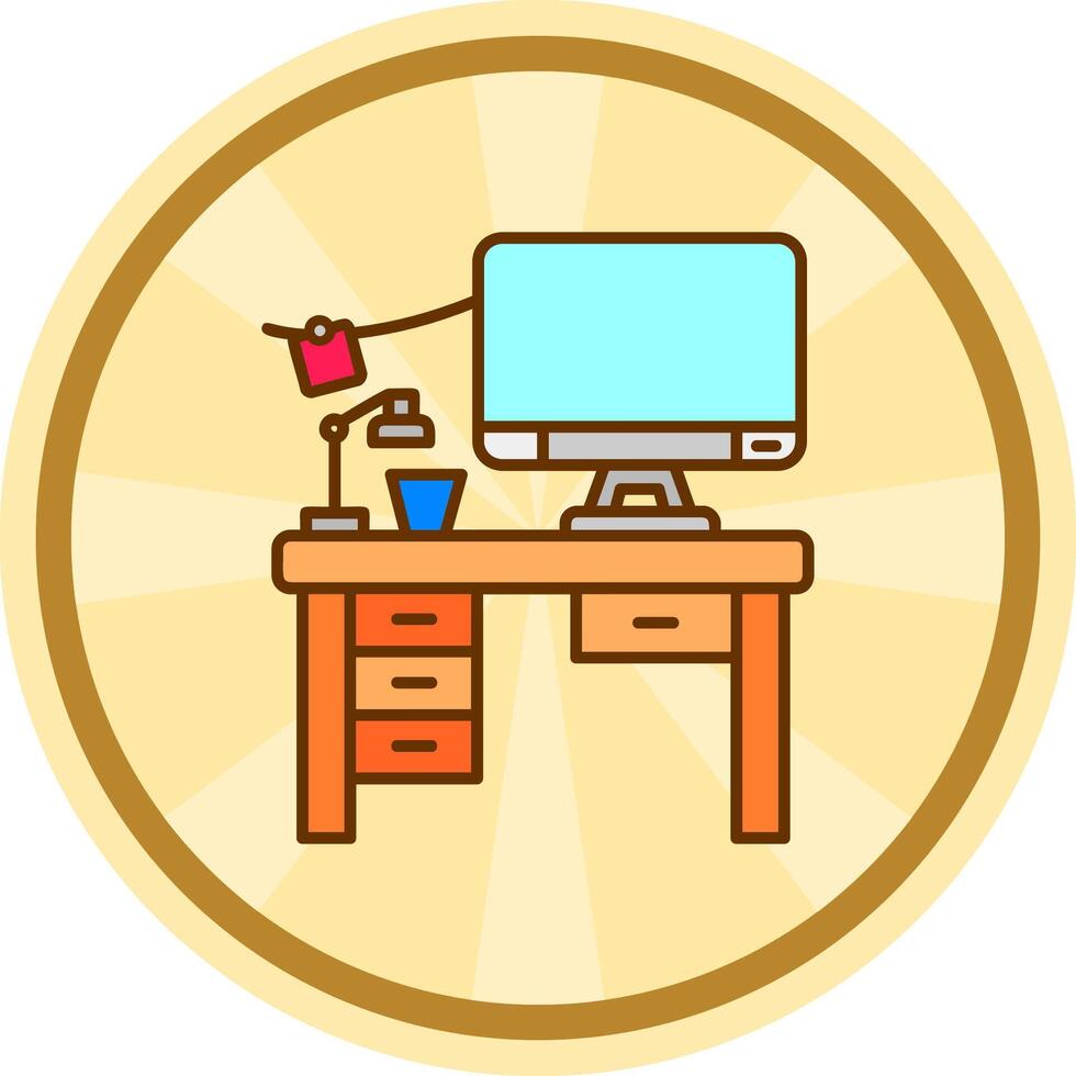 Workspace Comic circle Icon vector