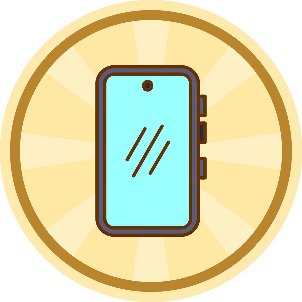 Smartphone Comic circle Icon vector