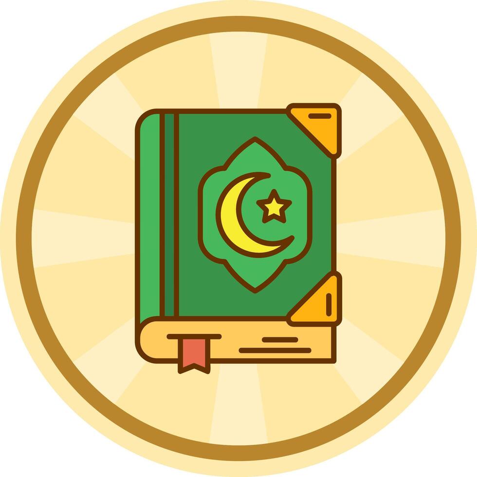 Quran Comic circle Icon vector
