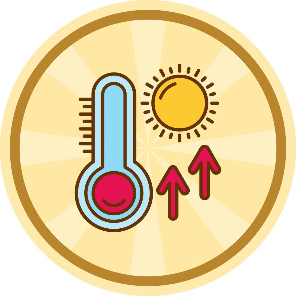 Thermometer Comic circle Icon vector