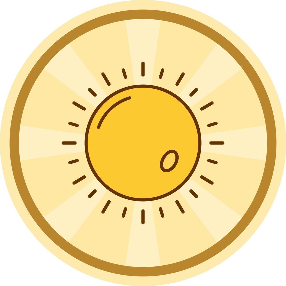 Sun Comic circle Icon vector