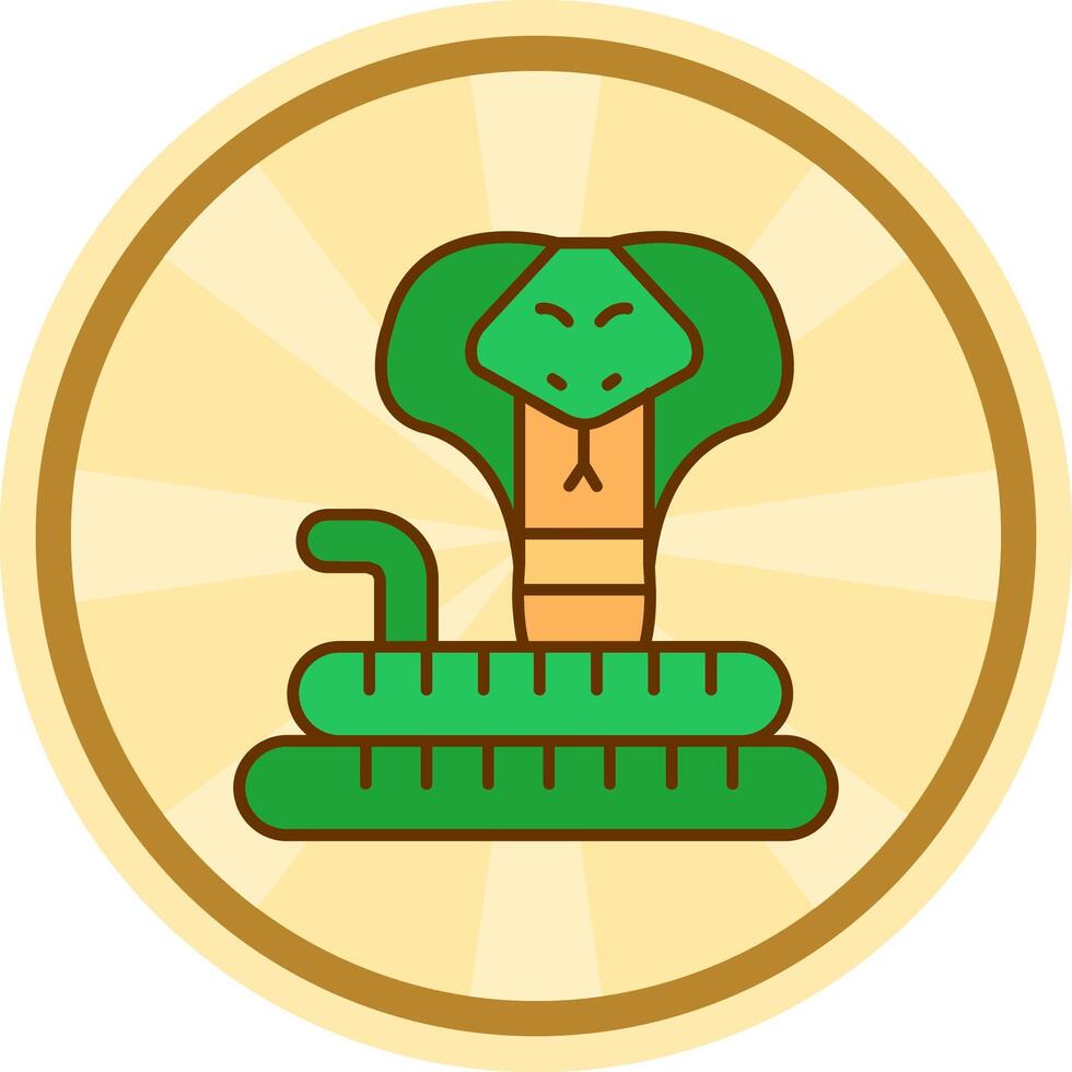 Cobra Comic circle Icon vector