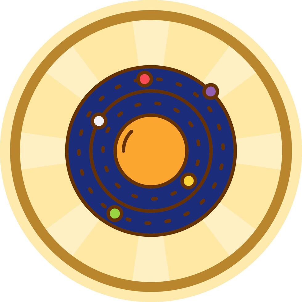 Solar system Comic circle Icon vector