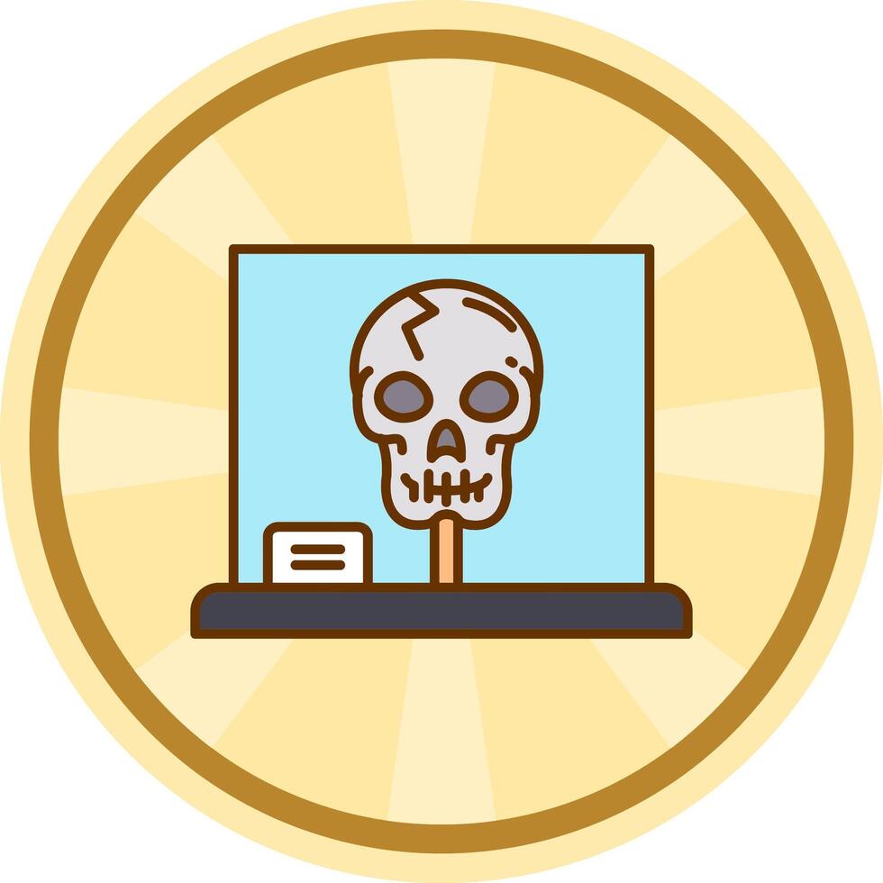 Skull Comic circle Icon vector