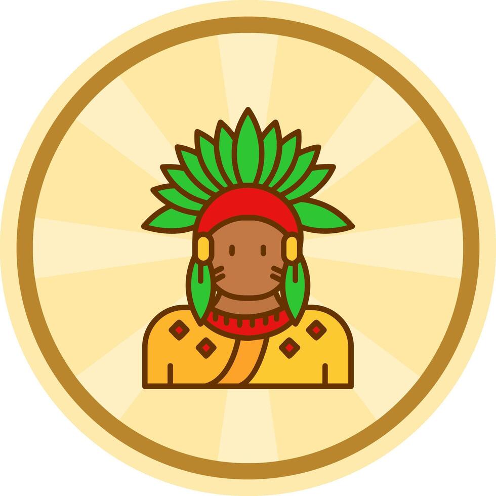 Indian Comic circle Icon vector