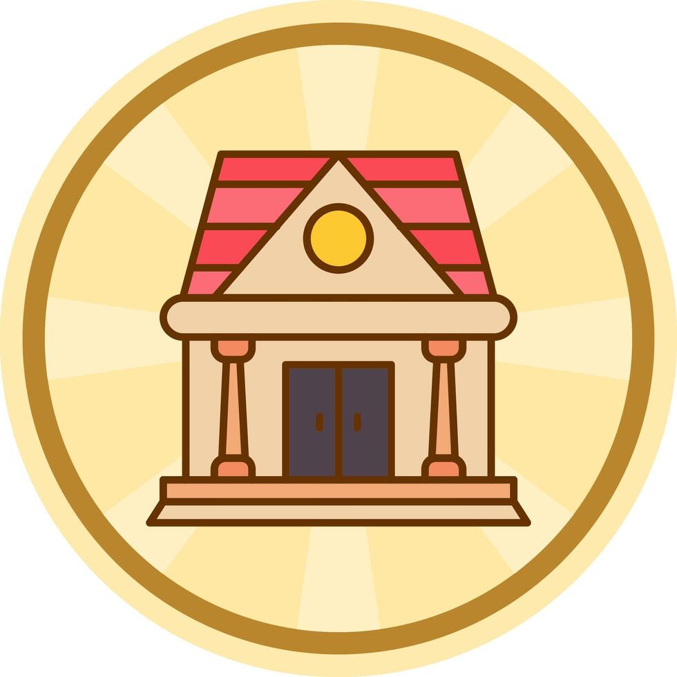 Building Comic circle Icon vector