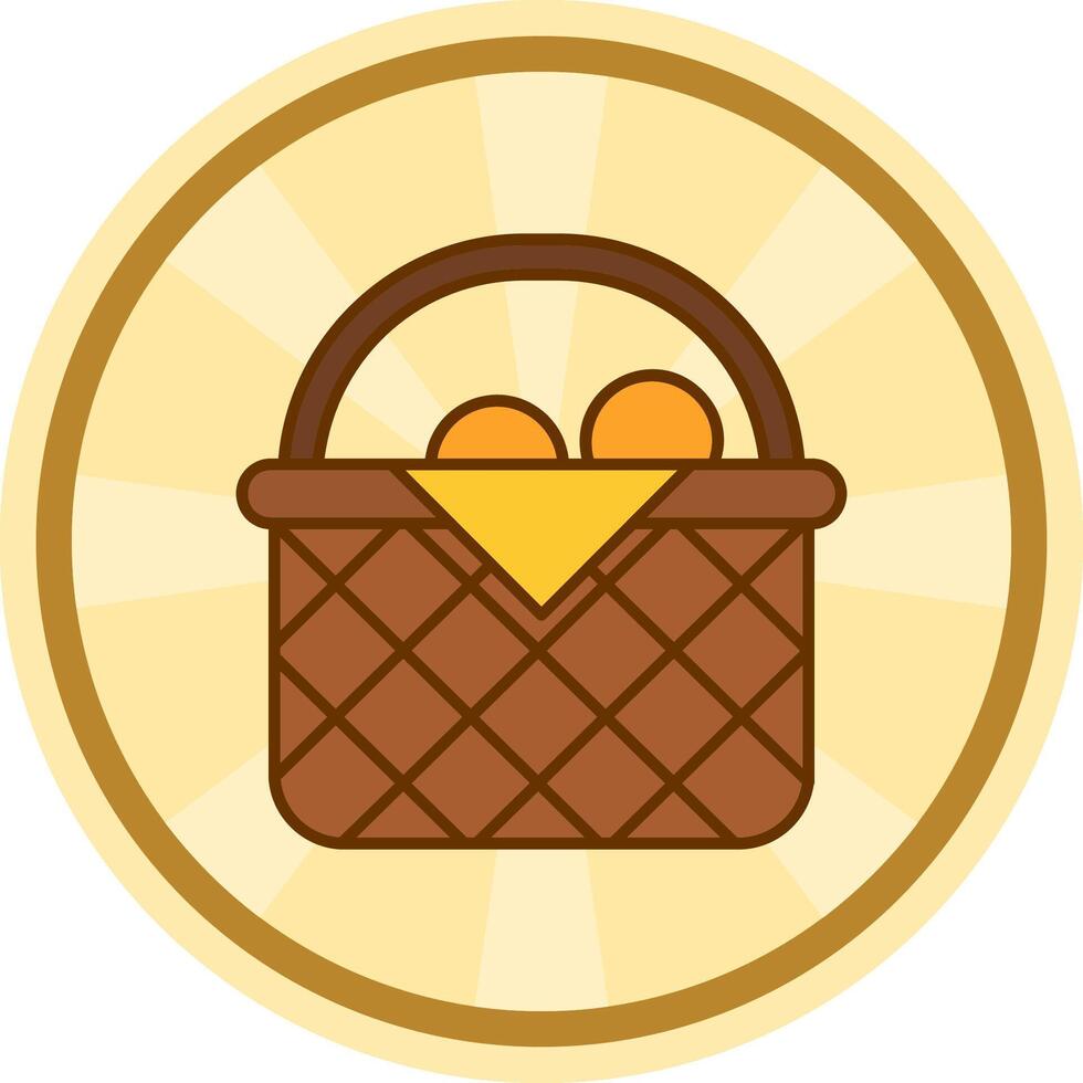 Basket Comic circle Icon vector