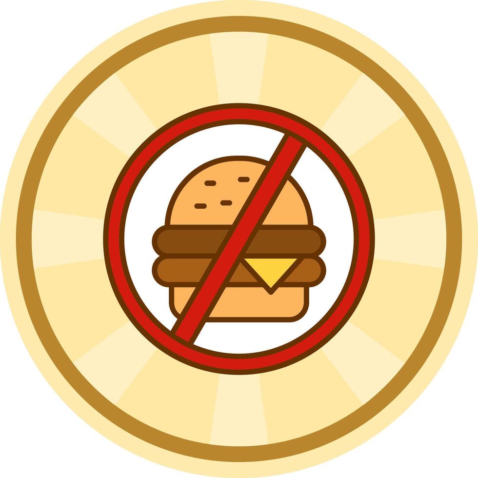 No food Comic circle Icon vector