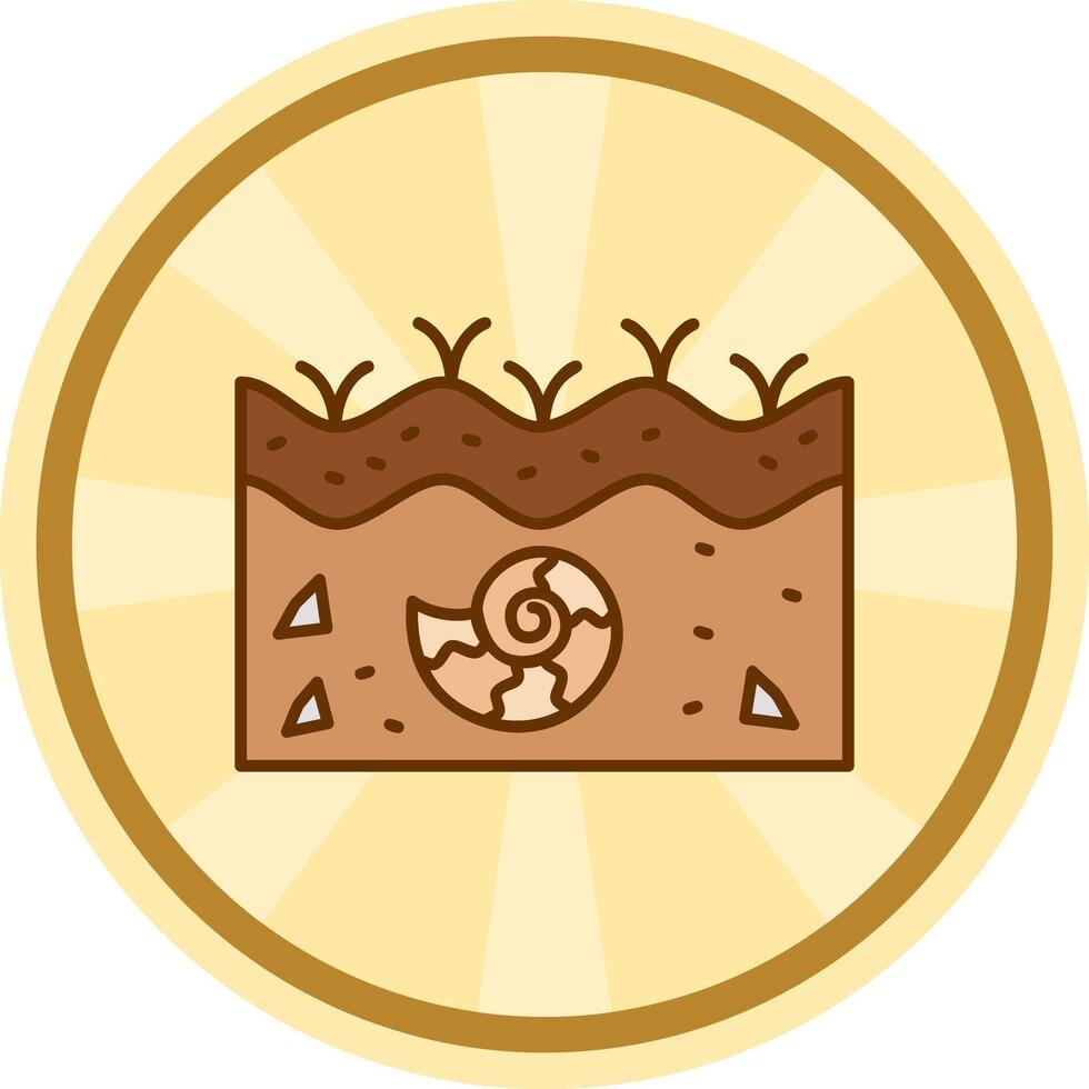 Fossil Comic circle Icon vector