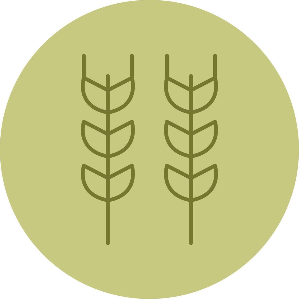 Wheat Line Circle Multicolor Icon vector