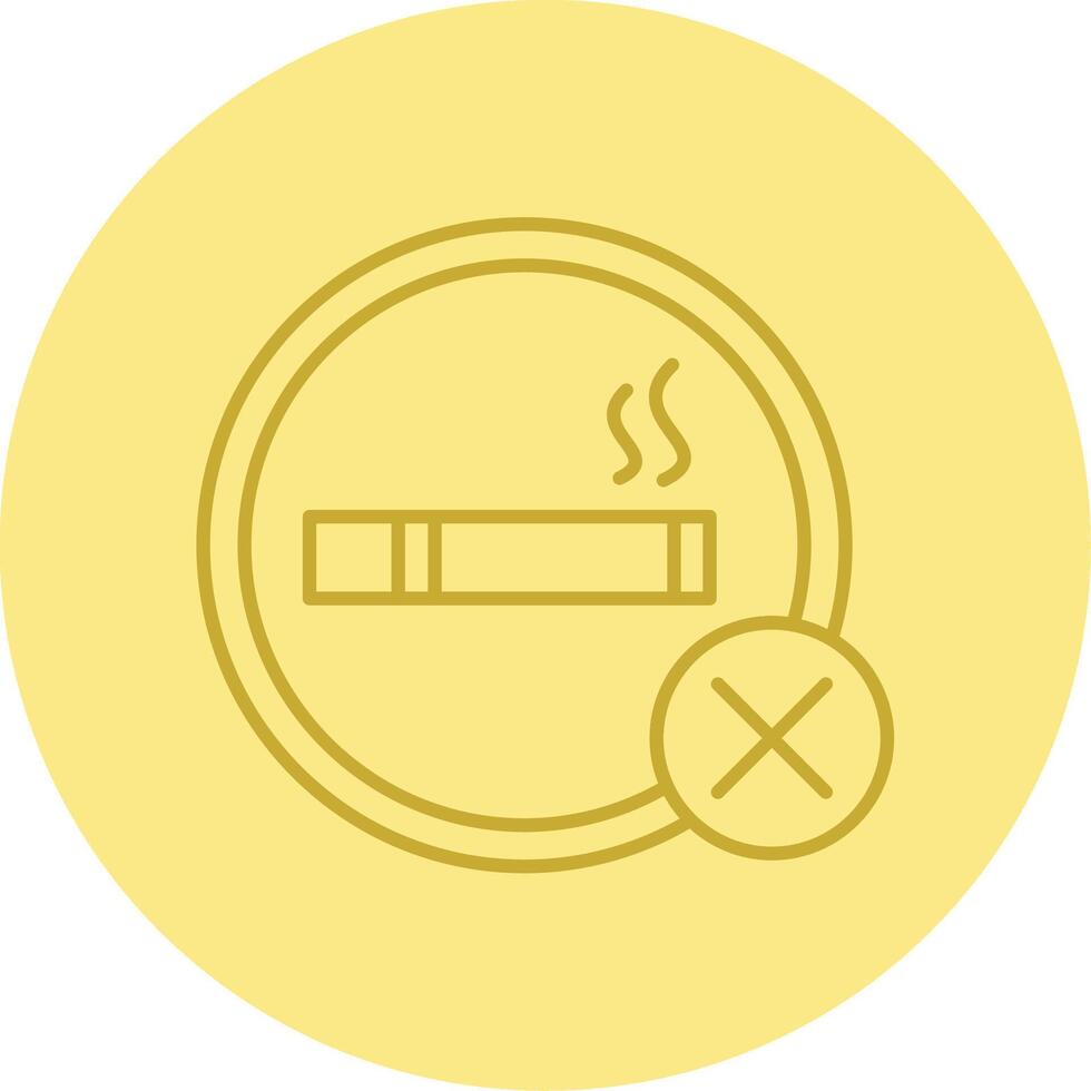 No Smoking Line Circle Multicolor Icon vector