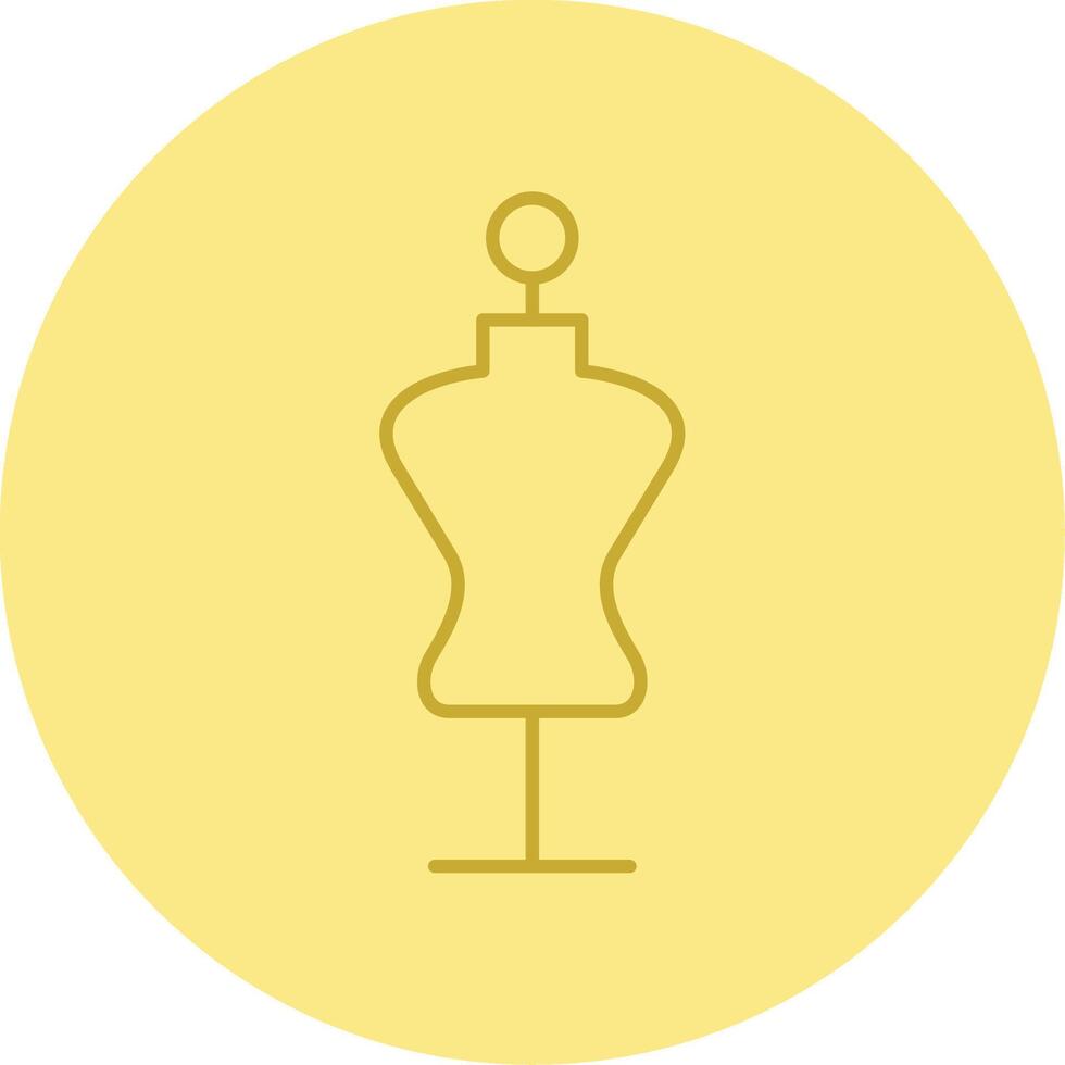 Mannequin Line Circle Multicolor Icon vector
