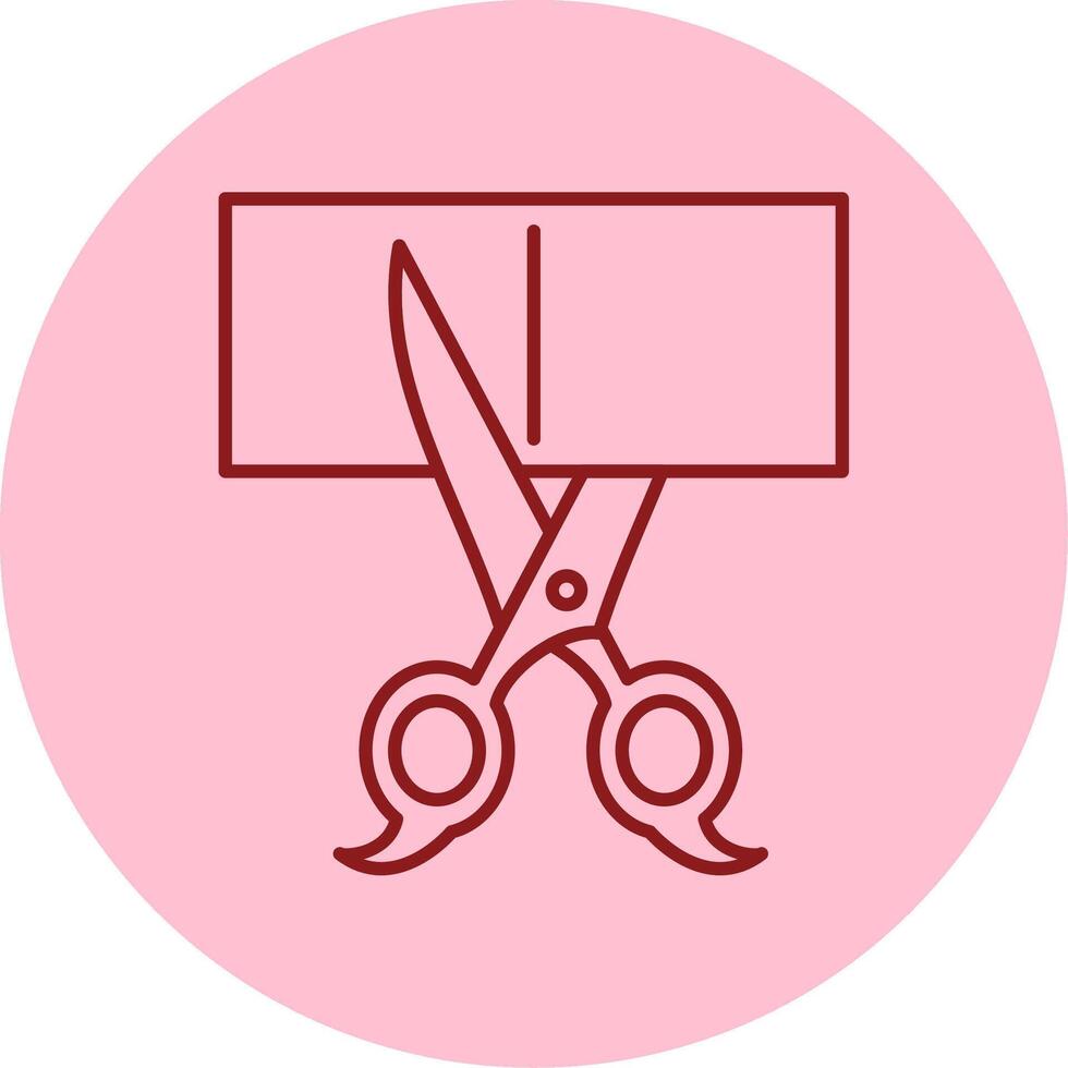 Scissors Line Circle Multicolor Icon vector