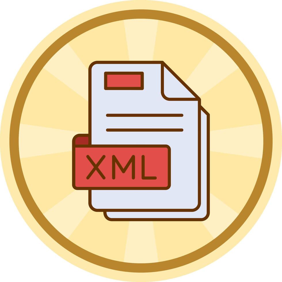 Xml Comic circle Icon vector