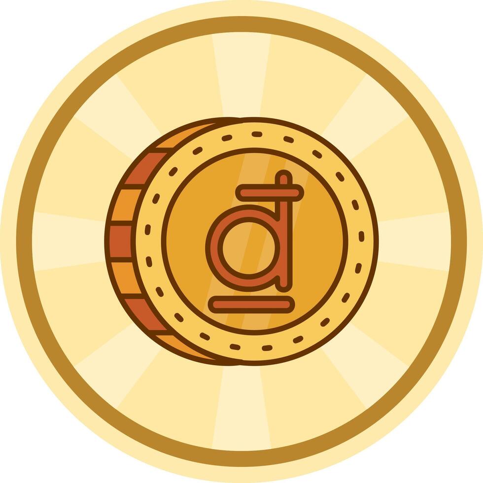 Dong Comic circle Icon vector