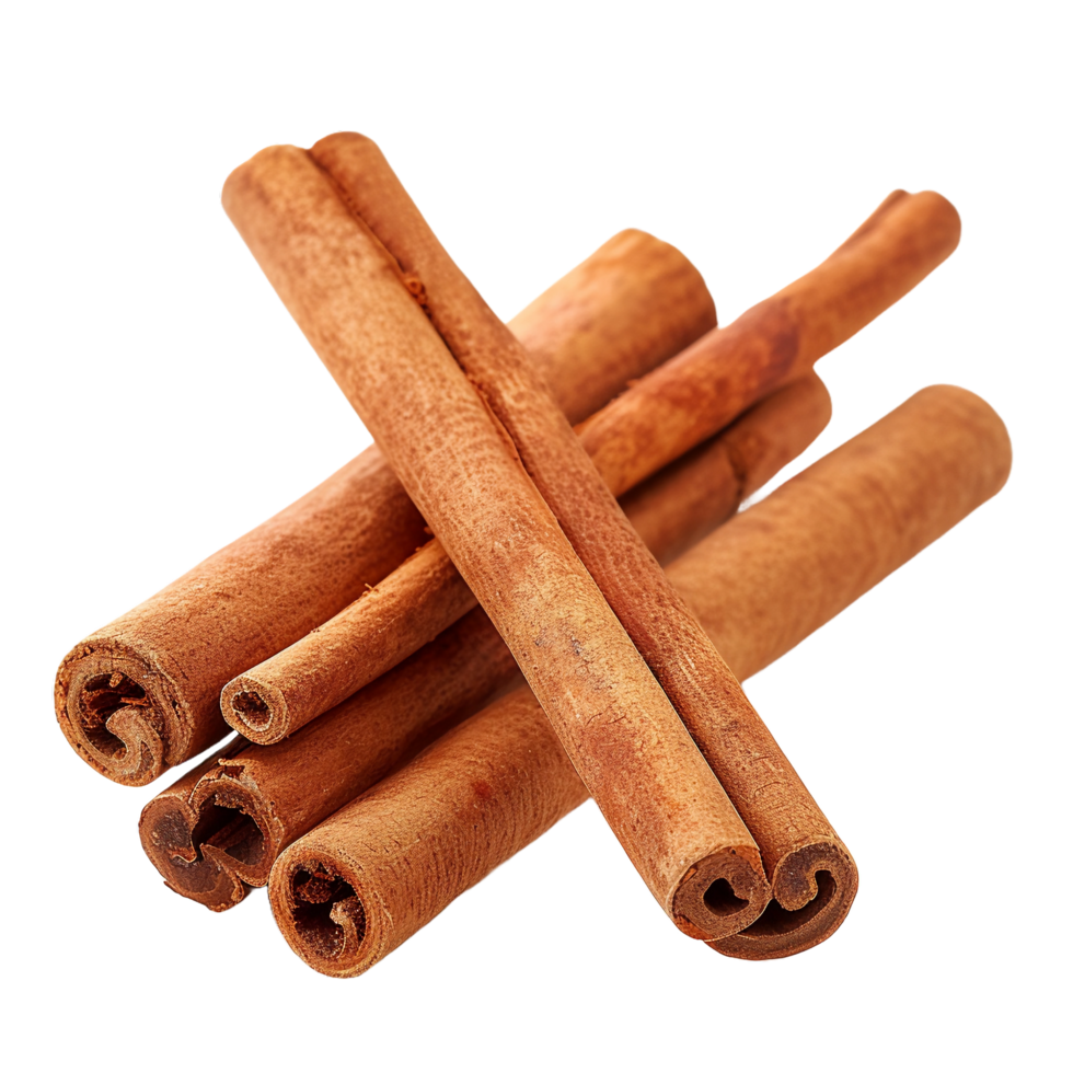 AI generated cinnamon sticks on a transparent background png