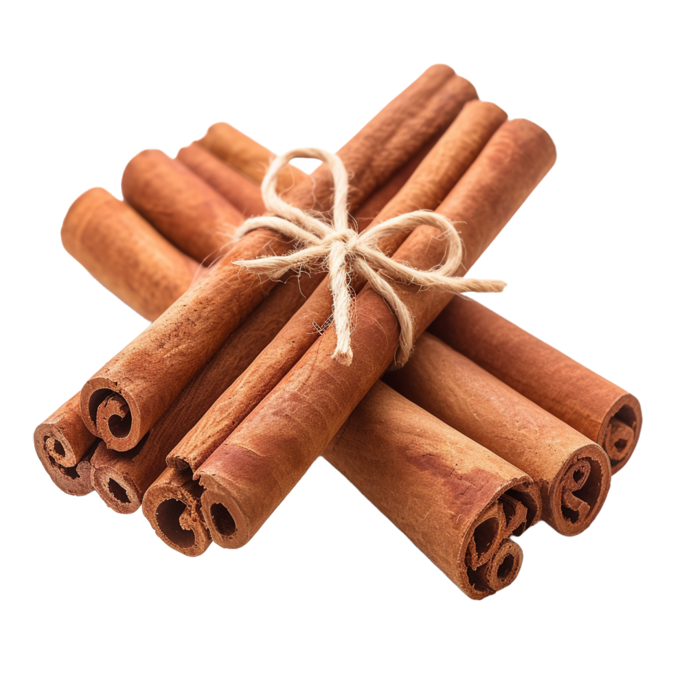 AI generated cinnamon sticks on a transparent background png