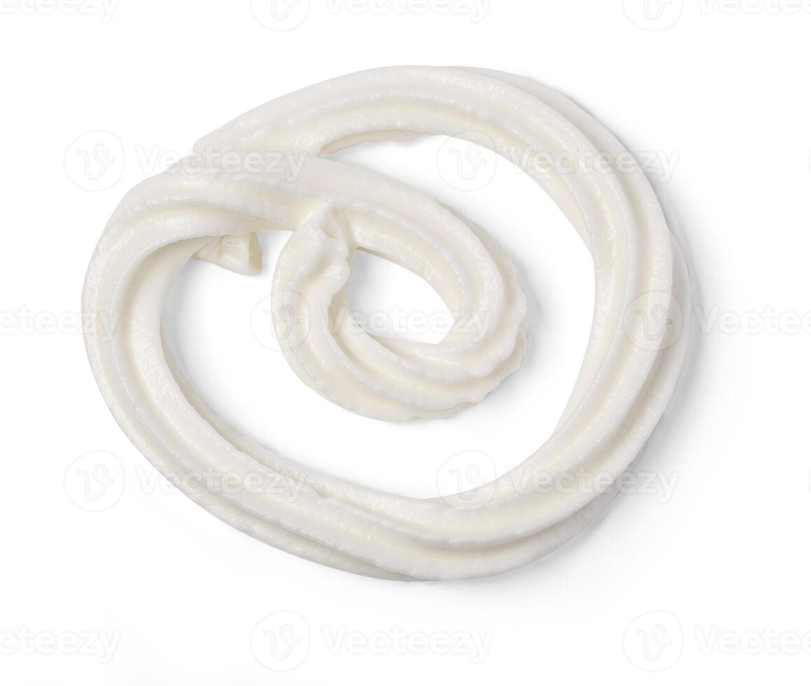 Cream isolated on white background photo